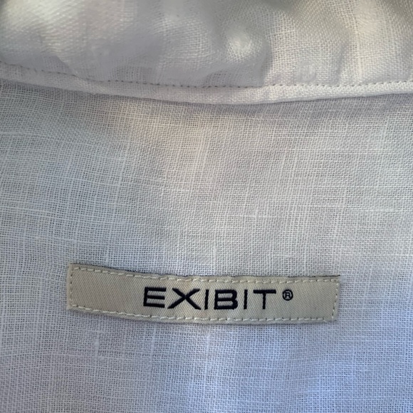 NWOT Exibit Linen Long Sleeve Button Down Shirt Size XXXL - Picture 2 of 3